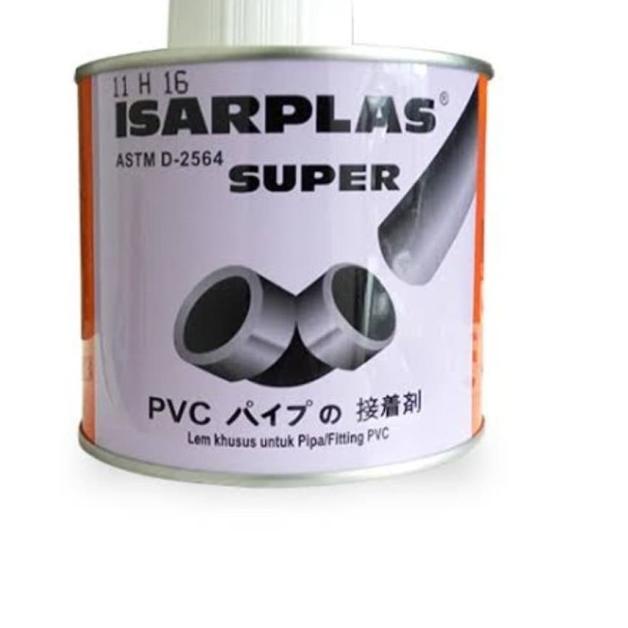 

ISARPLAS Lem perekat pipa, fitting PVC LEM Paralon kaleng 400gr