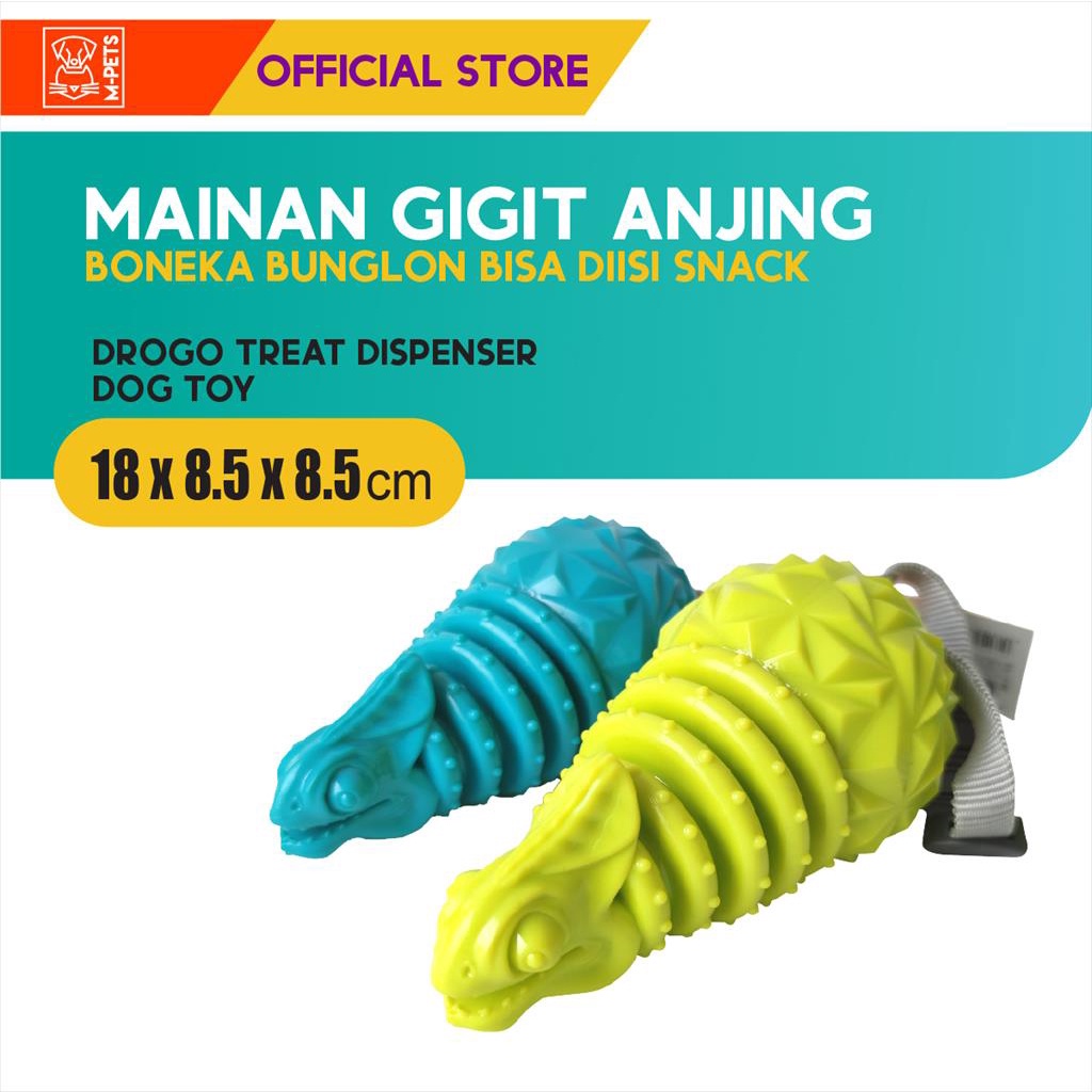 M-Pets Drogo Dog Toy Treat Dispenser / Bunglon Mainan Gigit Anjing