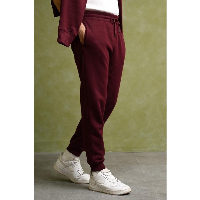 CELANA JOGGER PREPP STUDIO PREPP SIGNATURE JOGGER PANTS MAROON - S