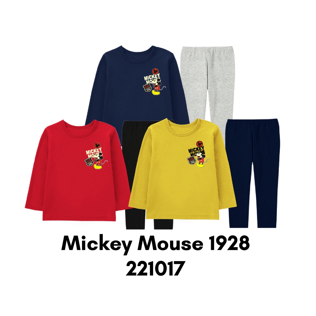 Baju Tidur Piyama Anak Mickey Edisi Hey You My Friend Usia 2-8 Tahun Bahan Katun Combed 30s