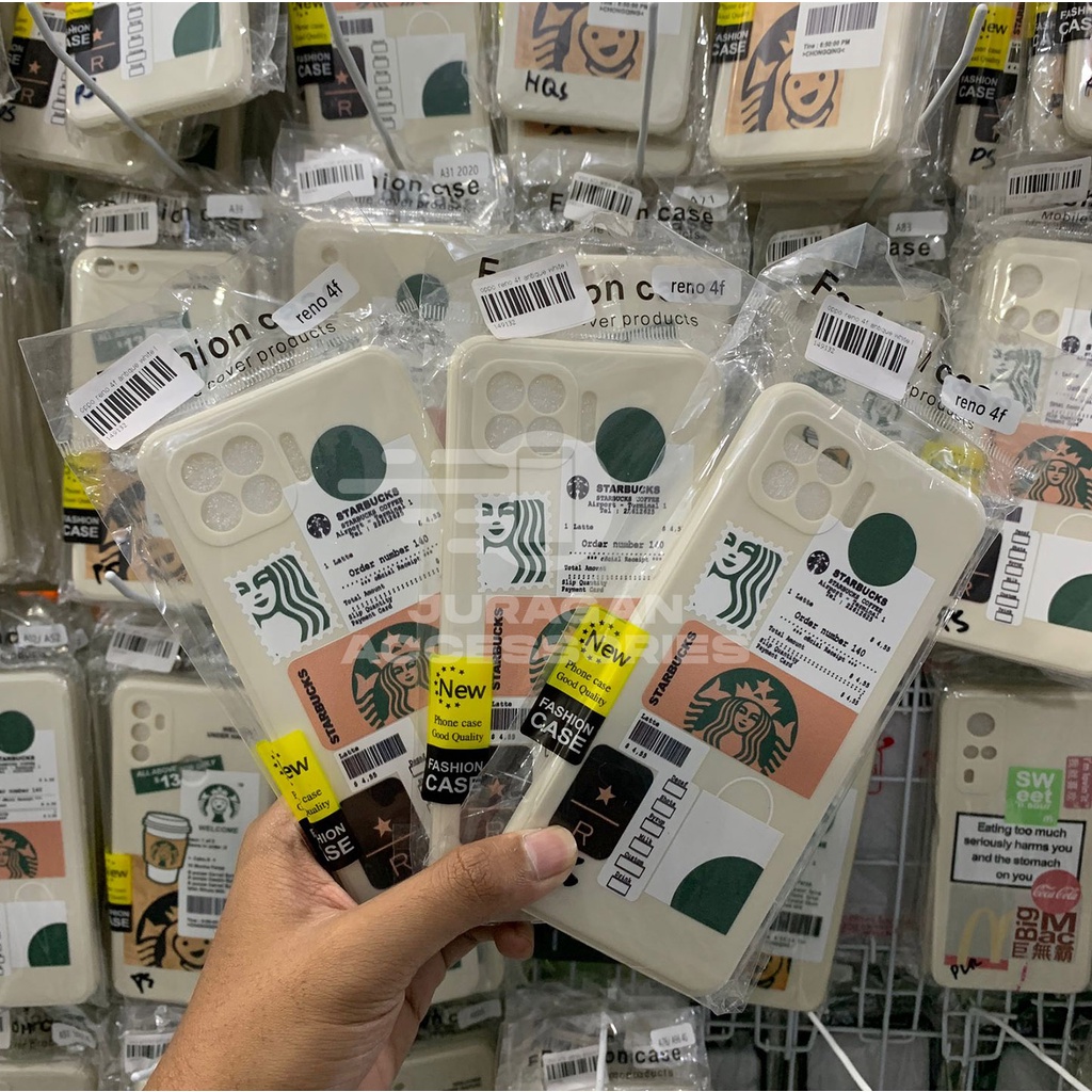 CASE MOTIF STARBUCKS STARBAK STARBUK KEKINIAN OPPO RENO 2/2F/3/3 PRO/4/4 PRO/4F/5/5F/6