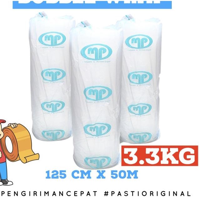 

Bubble Wrap Bening MP Mulia Pack 125cm x 50M - 3.3 Kg