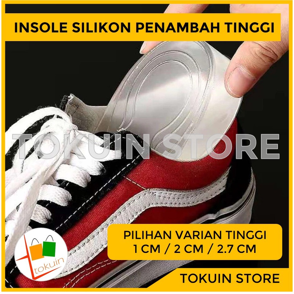 Insole Sepatu Silikon Alas Sol Sepatu Penambah Tinggi Peninggi Badan