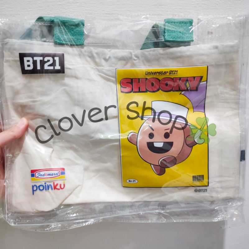 Tas Tote Bag BT21 Shooky Indomaret