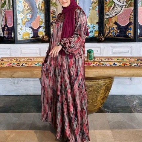 Dress katun. Dress pesta. Dress muslimah. Dress cantik. Dress jumbo. Dress longgar. Dress bigsize