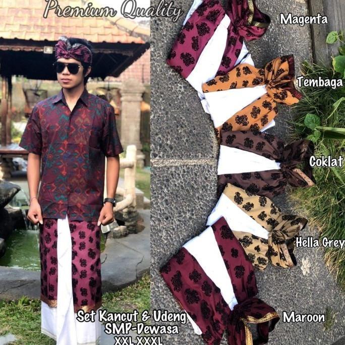 Setelan Set Pakaian Adat Bali Pria Sudah Jadi Ready Kak Original