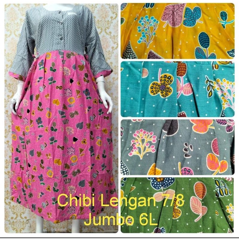 IFANI || HAP Chibi || Lengan 7/8 6L JUMBO || Daster Muslim || Busui Friendly || Murah Original || Ha