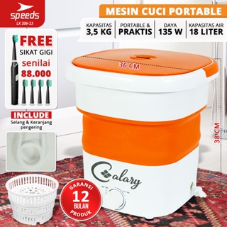 SPEEDS Mesin Cuci Mini Lipat Mini Washing Machine Hemat Energi Murah Mesin Cuci Pengering Portable 206-23
