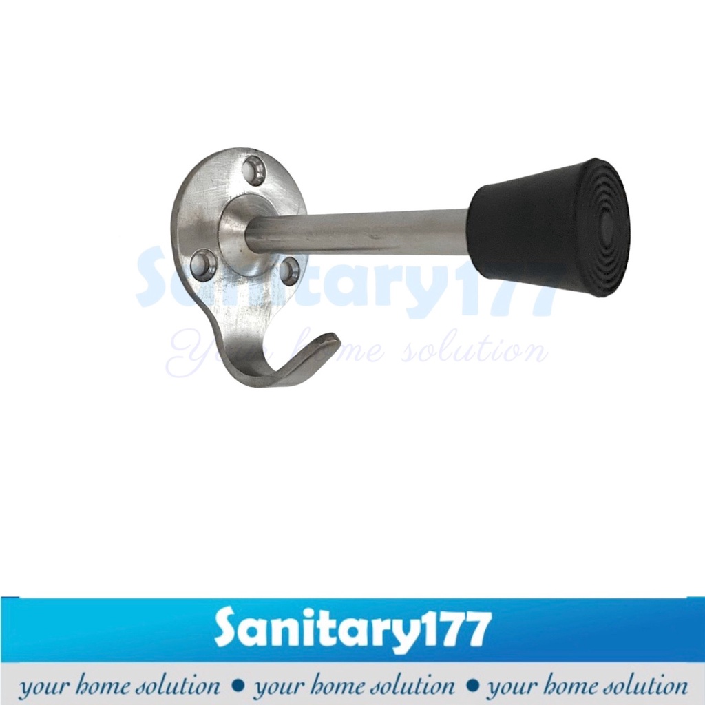 Door Stopper Stainless Dan Kapstok 203 murah mumer- Penahan Pintu Gantungan hook Door stop Door Stopper stenlis penganjal ganjelan  pintu kaca