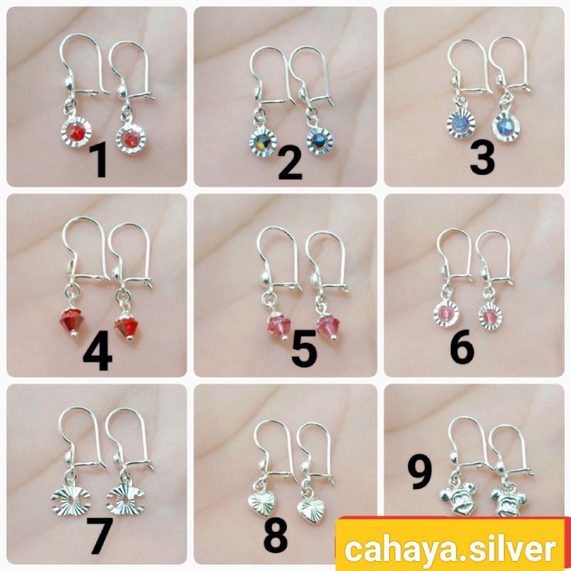 ANTING ANAK PERAK 925 LAPIS MAS PUTIH