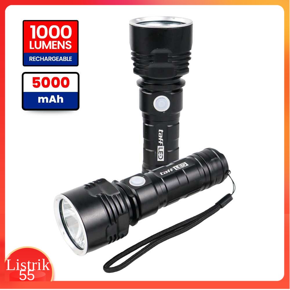 TaffLED Senter LED USB Rechargeable P70 50W 1000 Lumens - XLMP70