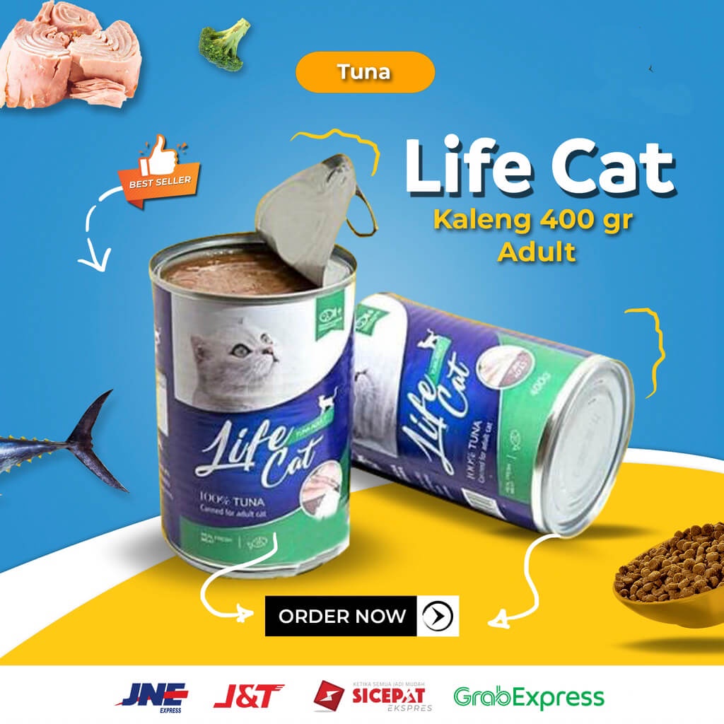 Life Cat Kaleng 400gr  Wet Food Makanan Kucing Basah