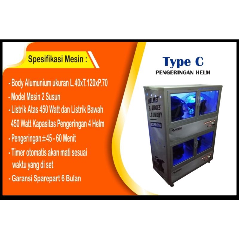 (FREEONGKIR)Mesin Pengering Helm TYPE C