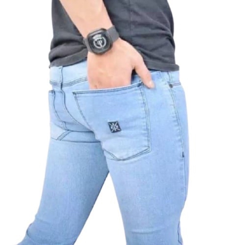 Celana Jeans Pria Bahan Streach Melar Pensil Slimfit Cowok Panjang Cowok/ HZ JEANS