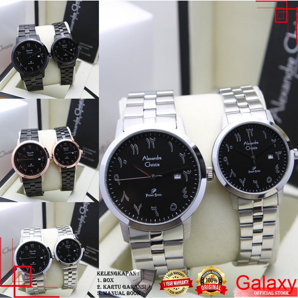 ALEXANDRE CHRISTIE JAM TANGAN PASANGAN JAM TANGAN COUPLE JAM TANGAN ORIGINAL JAM TANGAN ALEXANDER CH