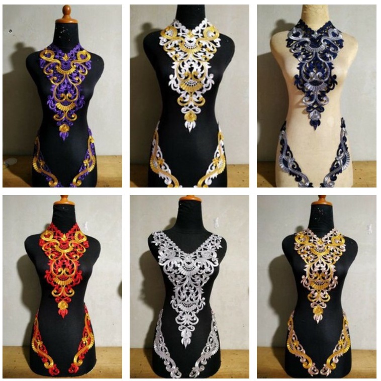 OlehOlehGarut09  Bordir Renda Tasik Dena Fanta Gold Putih Merah Silver Biru Hijau Maroon Hitam Moka 