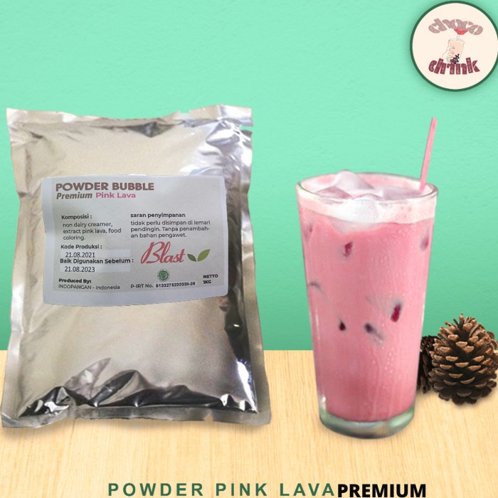 

POWDER BUBUK MINUMAN PINK LAVA PREMIUM 1 KG