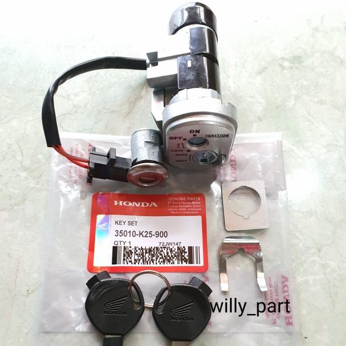 kunci kontak set + kunci jok Beat fi, beat new 2014-2016 K25 beat fi TERLARIS TERPERCAYA ORIGINAL