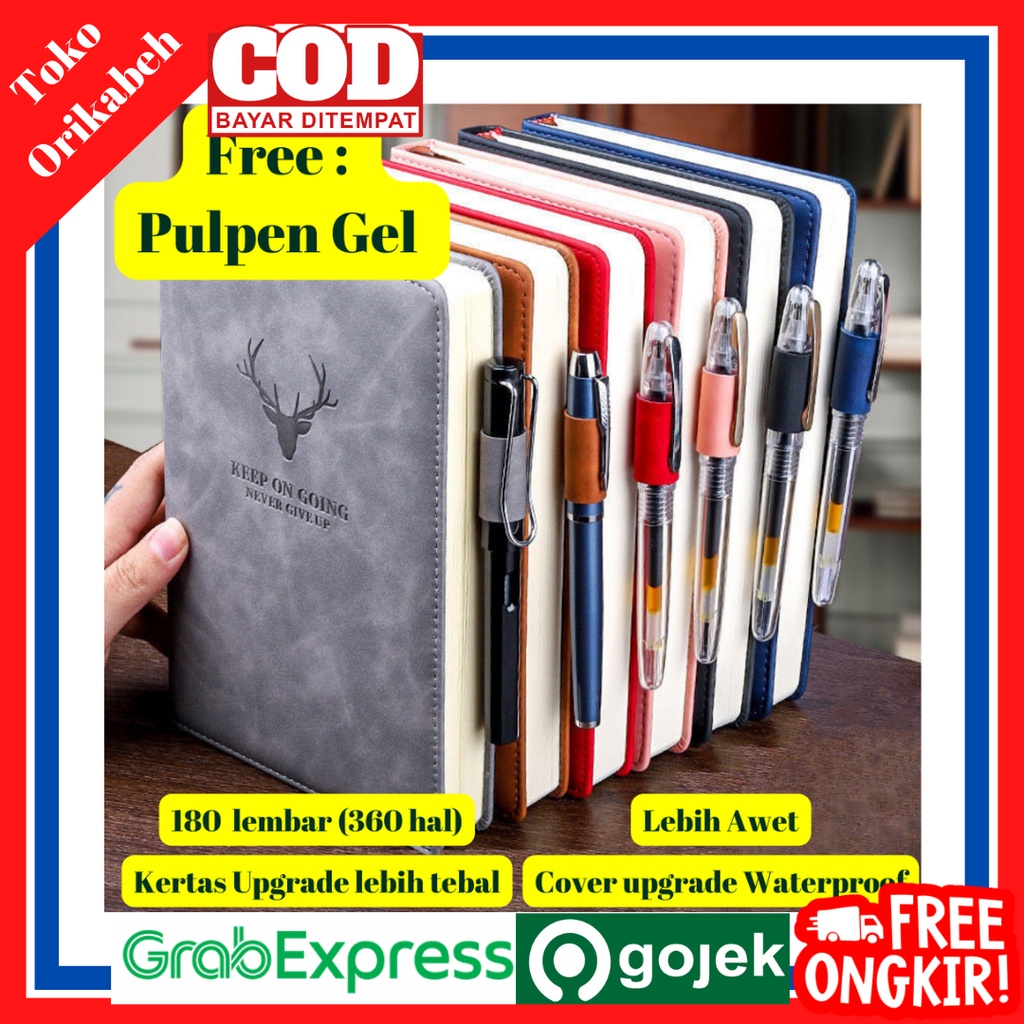 

Buku Agenda Tulis Buku Catatan Binder Jurnal Harian Notebook A5 Cover Kulit Kertas Tebal