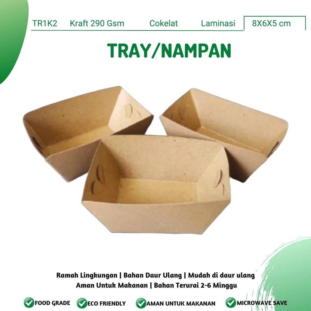 Food Tray Paper Food Tray Dine In (TR1K2-Laminasi)