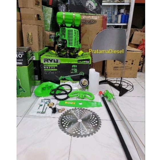 Paket(3in1) Mesin Potong Rumput RYU+Tudung Padi  Padi+Cultivator  Siap Pakai