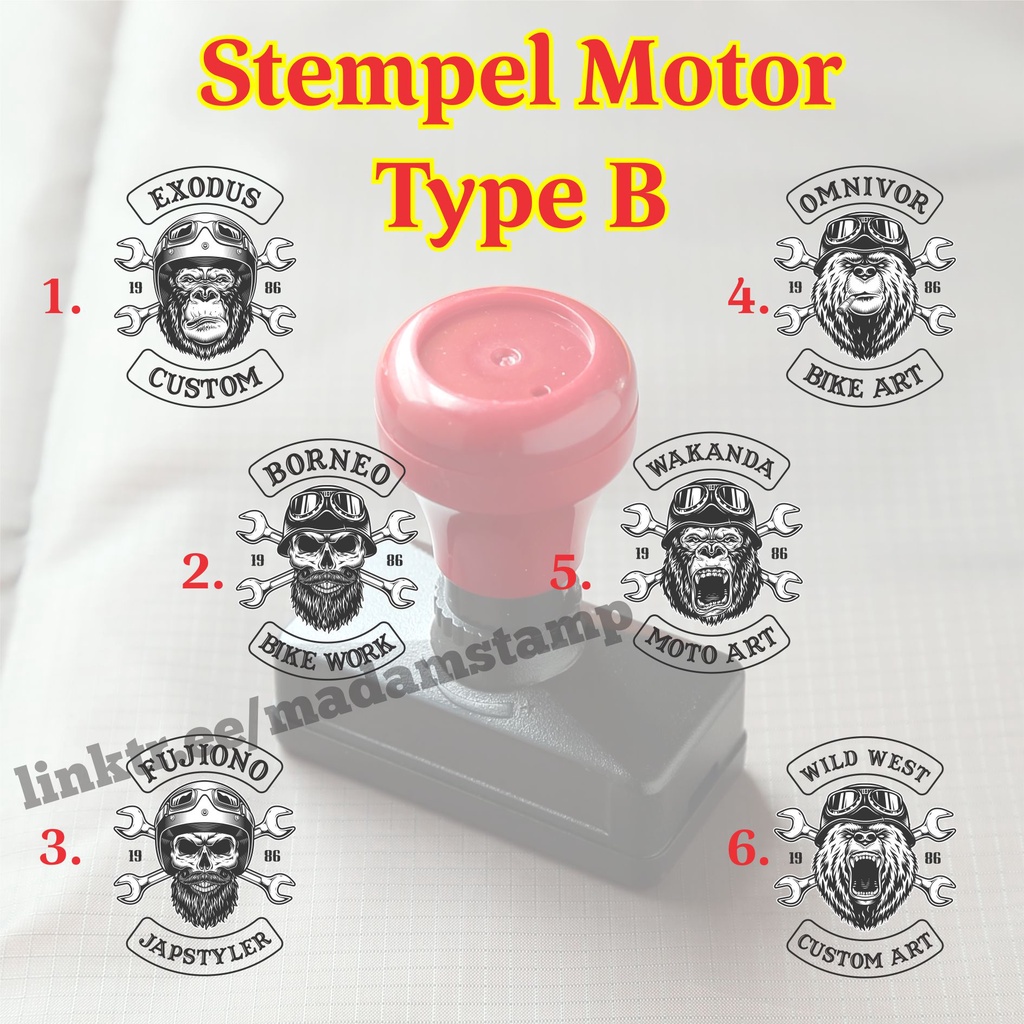 Jual Stempel Motor B Nama Toko Bengkel Sparepart Servis Cuci Club Motor ...