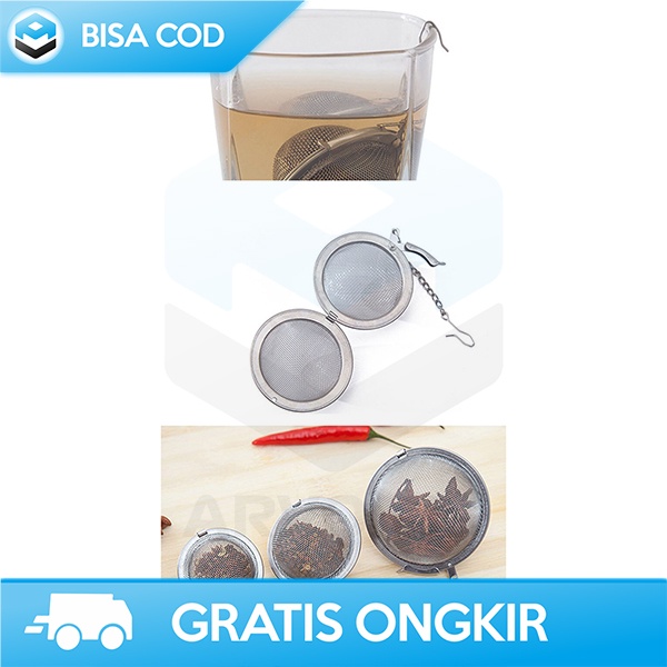 SARINGAN TEH STAINLESS TEA INFUSER STRAINER REUSABLE 50MM TAHAN KARAT