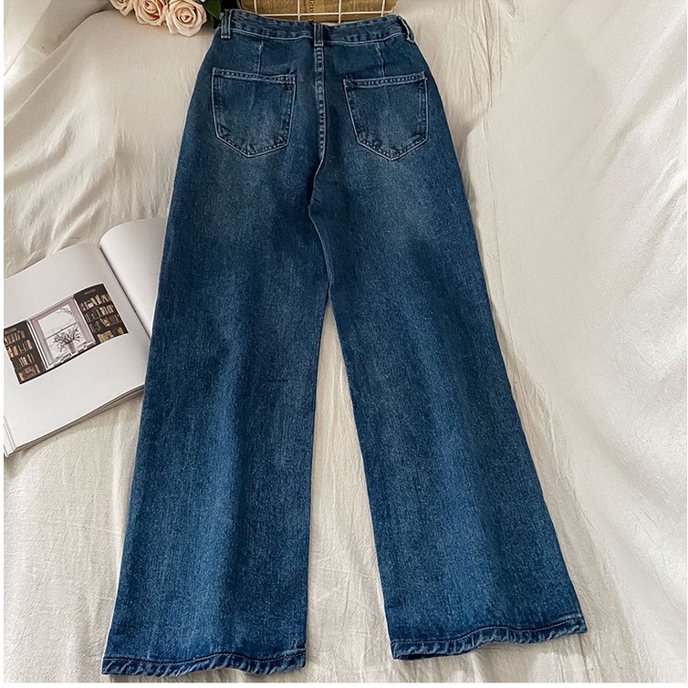 Highwaist Kulot Celana Jeans Wanita Loose Jeans Korean Style