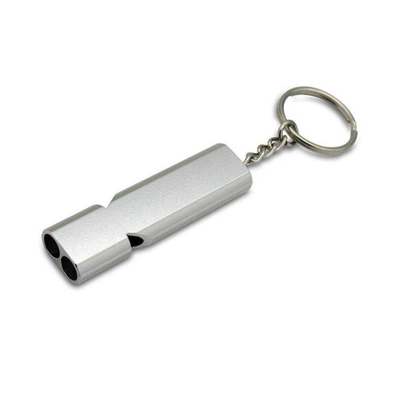 PELUIT DOUBLE SURVIVAL STAINLESS IMPORT ALLOY DUAL OUTDOOR WHISTLE PLUIT PANGGIL BURUNG JINAK BINATANG FEFARM