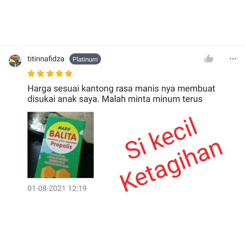 Madu Balita Plus Propolis Original - Madu anak dan balita