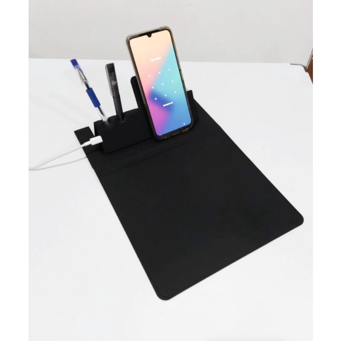 Mousepad besar dengan wireless charger untuk handphone / Wireless charger mousepad mouse pad