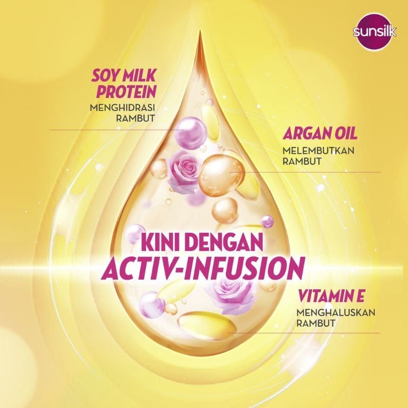 Sunsilk Shampoo Rambut Lembut Soft &amp; Smooth Activ-Infusion Rambut 5X Lebih Lembut &amp; Halus