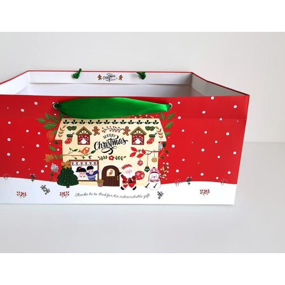 

(PAPERBAG JOYFUL CHRISTMAS ) natal christmas 33 x 24 x 15 cm