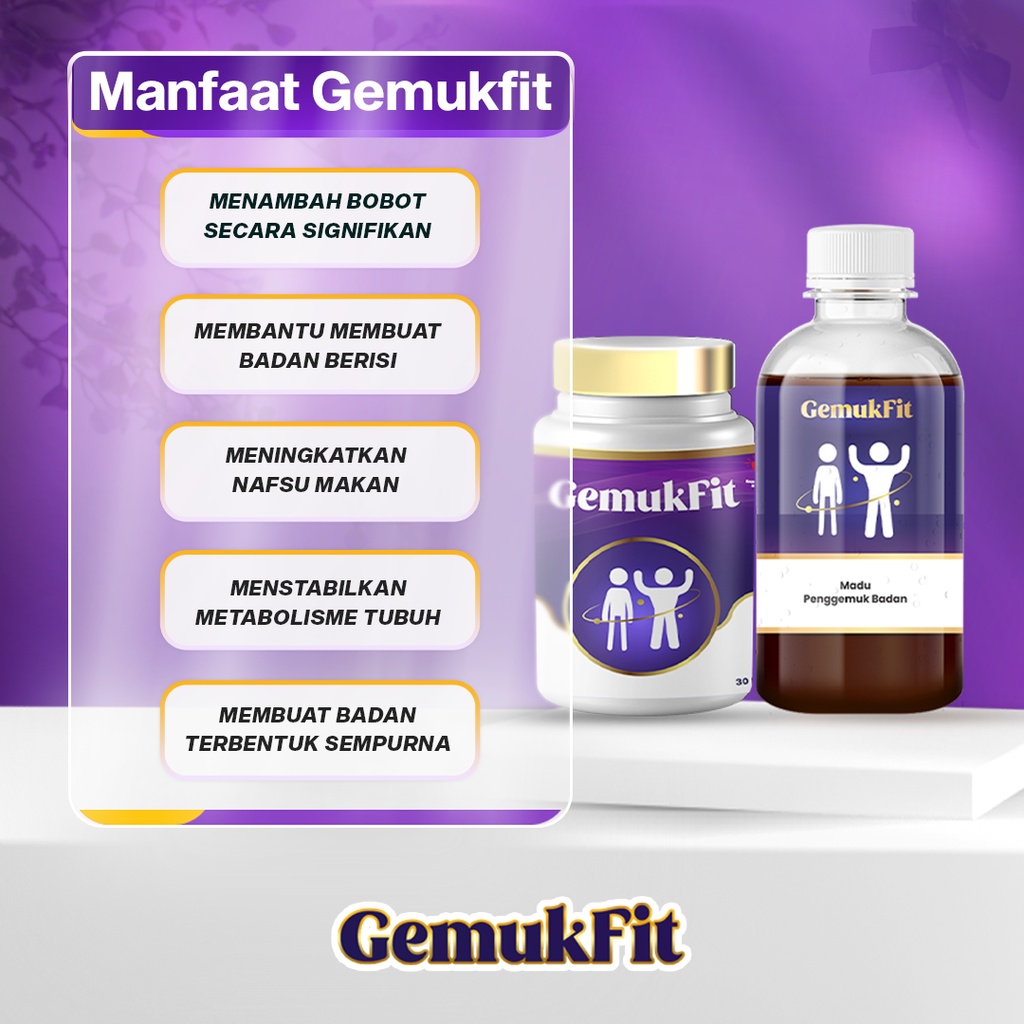 Kapsul dan Madu Gemuk Badan Gemuk Fit Kapsul Penambah Nutrisi Kapsul Penambah Berat Badan Kapsul Nafsu Makan