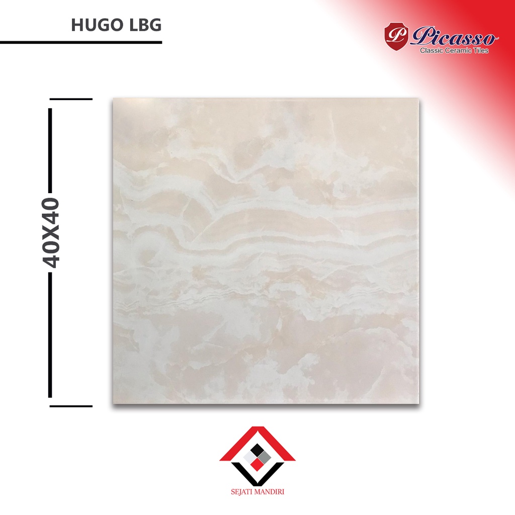 Keramik 40x40 - Motif Marmer - Picasso Hugo Lbg