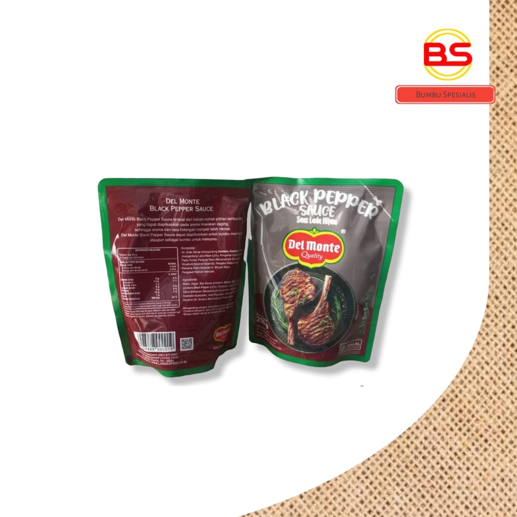 Delmonte BlackPepper Sauce / Delmonte Saus Lada Hitam / Sauce BlackPepper 250gr