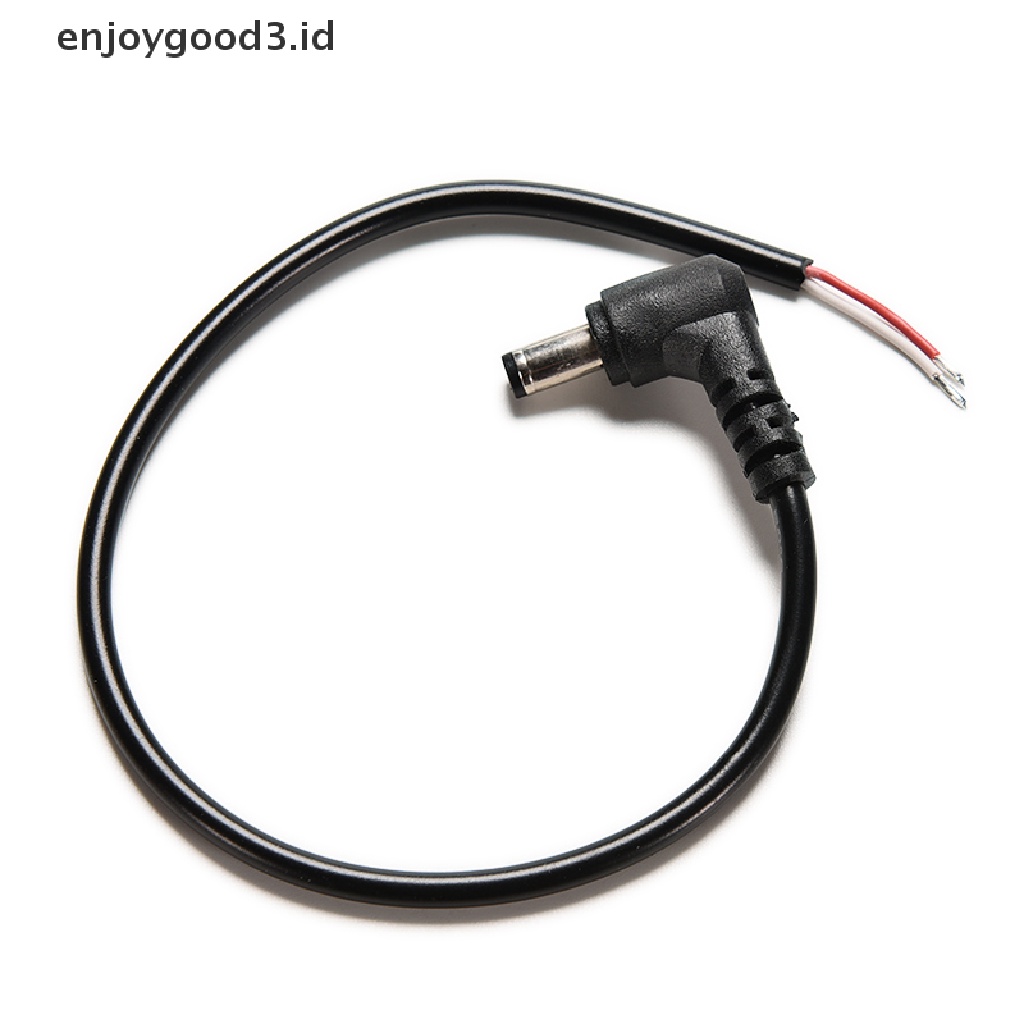 Kabel Konektor Power Plug Male Sudut Kanan DC 5.5x2.1mm Warna Hitam