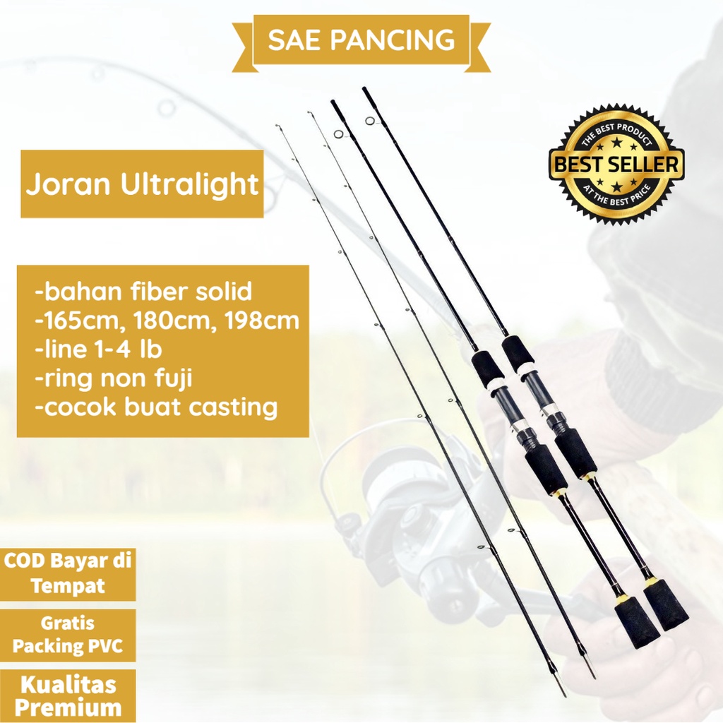 joran ul ultralight lentur kuat anti patah fiber solid ajiro sakura 165 180 198 fiber solid COD