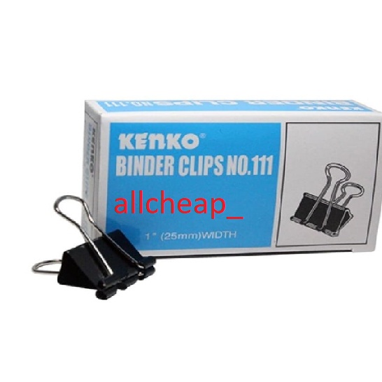 BINDER CLIPS 111 PENJEPIT KERTAS NOTA BUKU 1INCH 25MM JOYKO KENKO