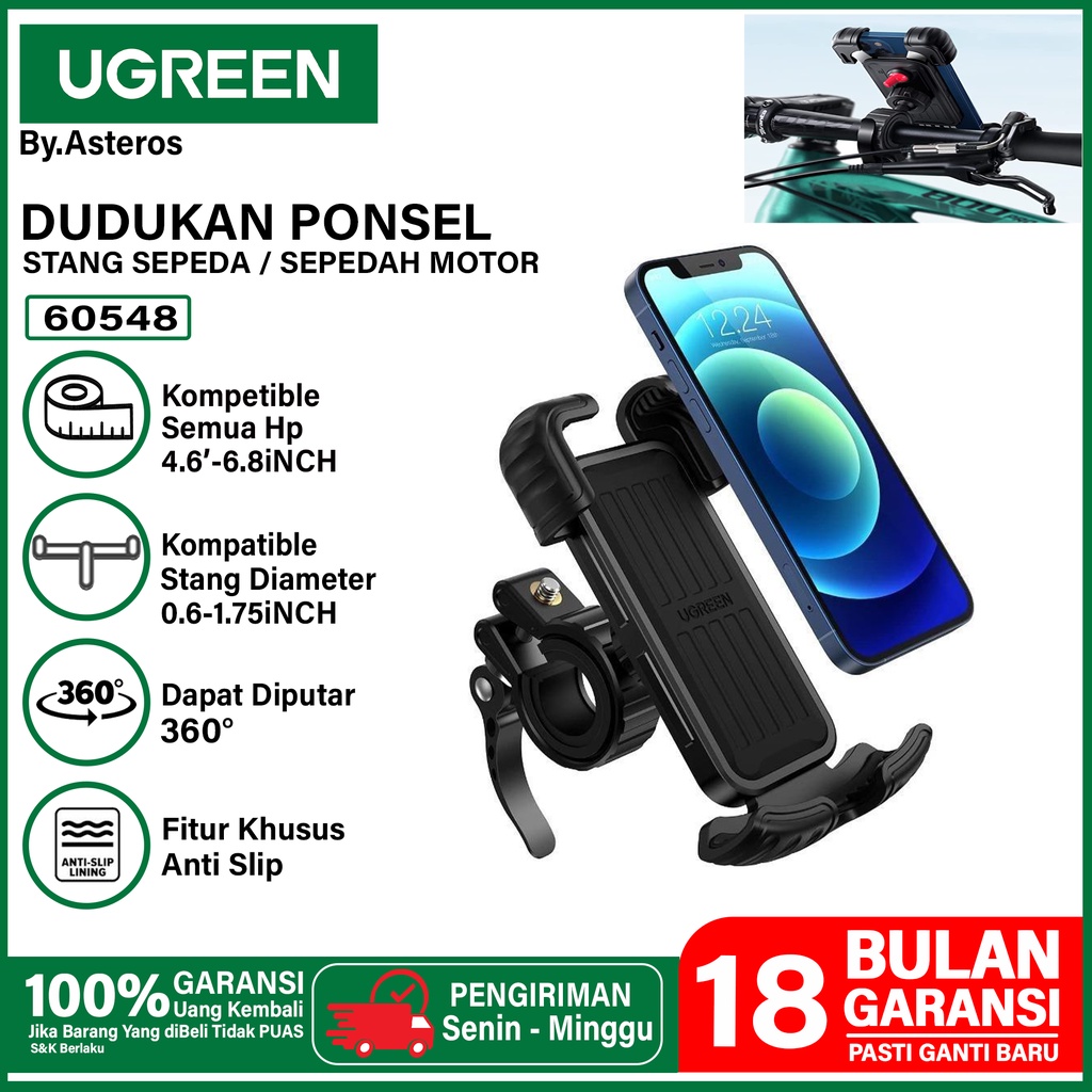 Jual Ugreen Phone Holder Sepeda Dan Motor Max Inch Dudukan Hp Untuk Motor Dan Sepeda