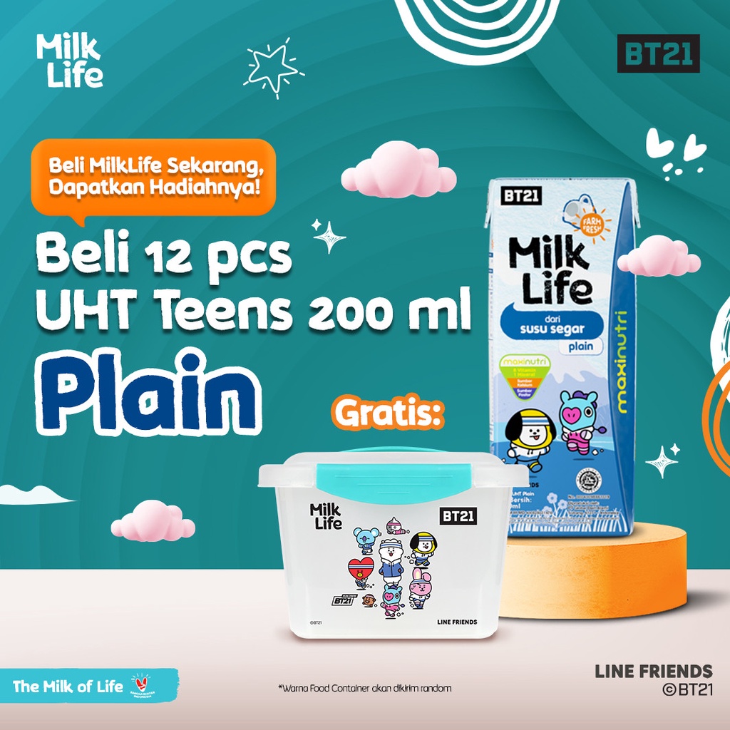 

MilkLife UHT Teens Plain 12 Pcs @200 ml