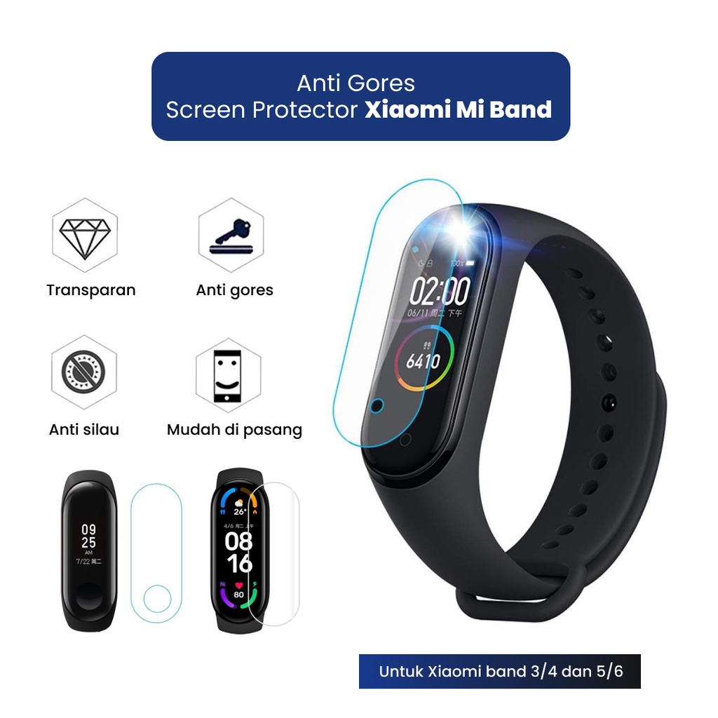 Mi Band Anti Gores Screen Protector Film Xiaomi MiBand 3 4 5 6