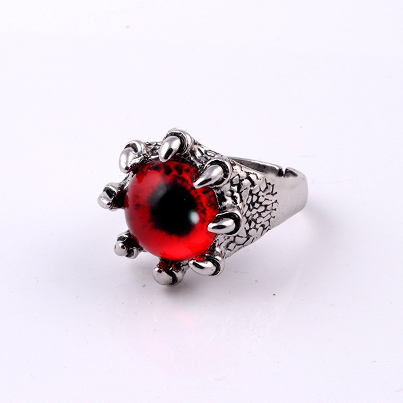 Cincin Desain Mata Tengkorak Gaya vintage Eropa Amerika Untuk Pria