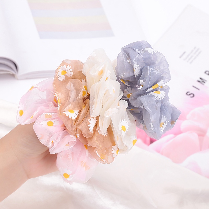 Alibaba1688 Ikat Rambut Tile Flower Scrunchie Hair Tie Fashion Korea