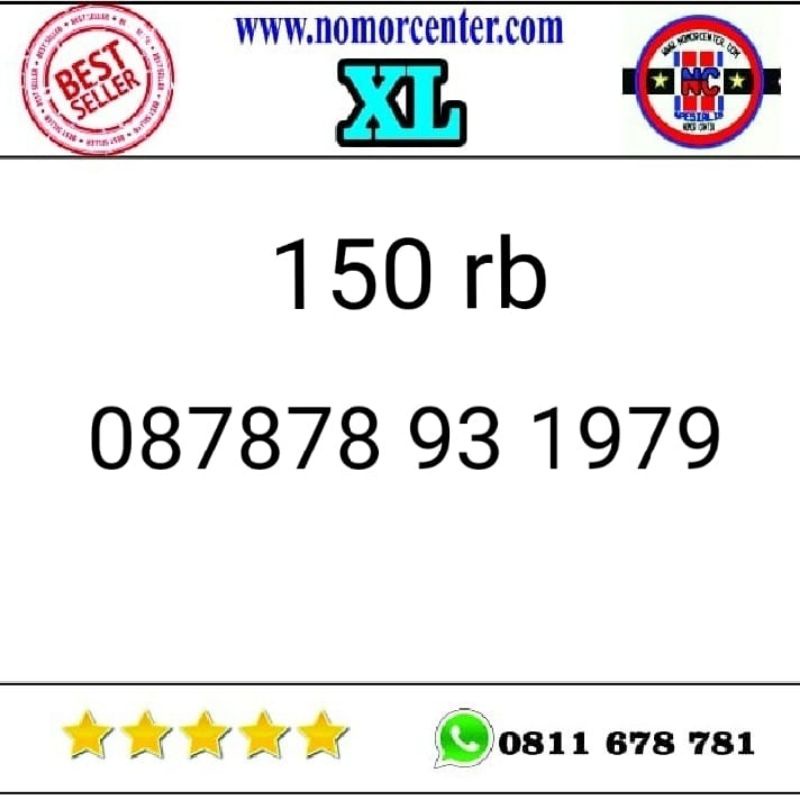 kartu Perdana XL 087878 93 Seri Tahun 1979 Rapih b11