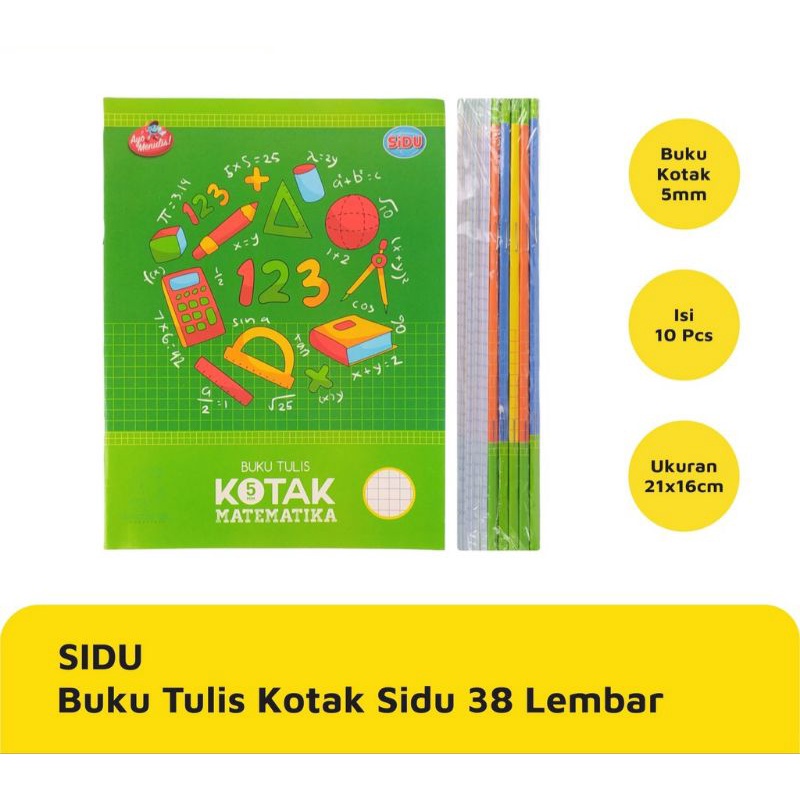 

Buku Tulis Kotak Matematika 38 Lb - Sidu