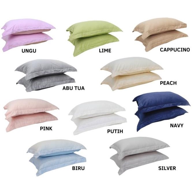 sarung bantal katun jepang polos