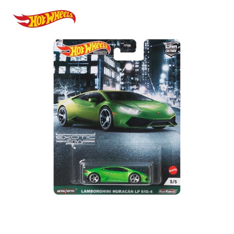 HOT WHEELS PREMIUM LAMBORGHINI HURACAN LP 610-4 HW EXOTIC ENVY [GREEN]