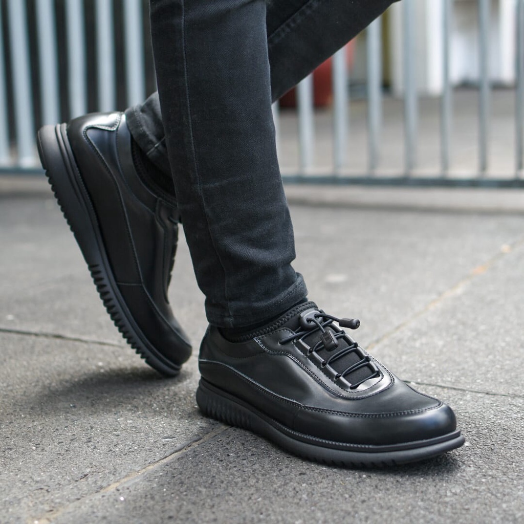 Sepatu Kantor Pria Hitam Volve Wave Black Orignal Pantofel Formal Kerja Premium Eksklusif Branded