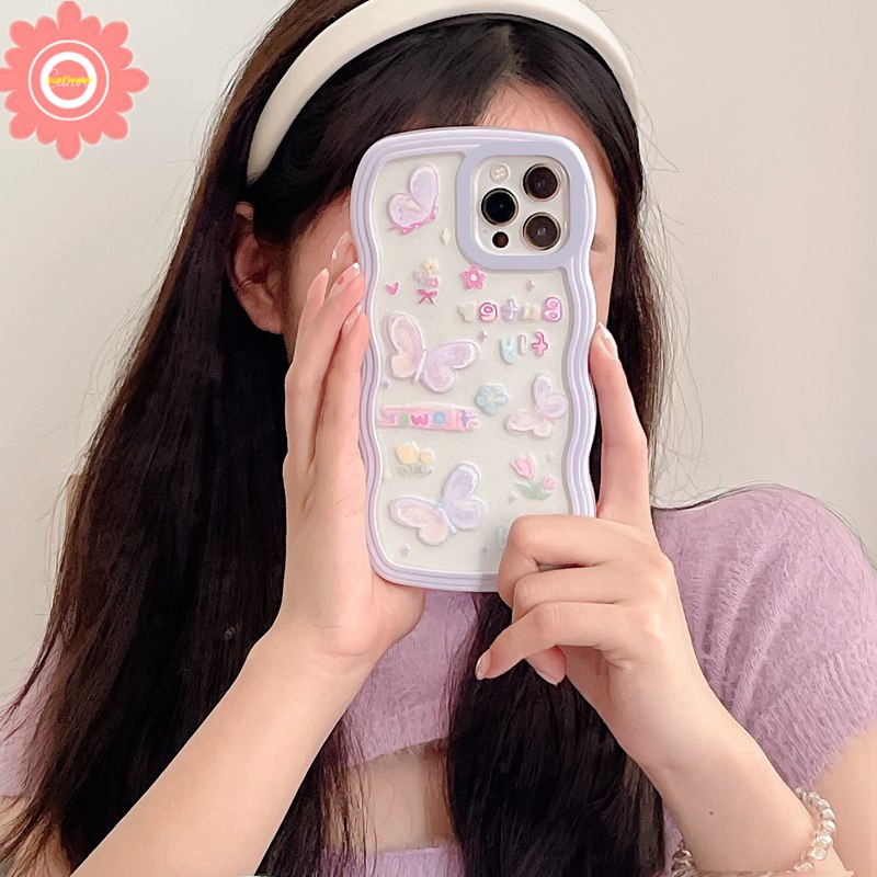 Casing Oppo A17 A95 A5S A12 A7 A15 A3S A52 A92 A72 A16 A17k A5 A9 A53 A31 A15S A54 A74 Reno 5F 4Lite Motif Kupu-Kupu